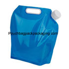 10 liter PE collapsible water container, stand up collapsible water bag plastic supplier