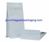 Kraft paper coffee bag, block bottom pouch bag, front zip lock for packaging supplier