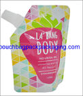 Baby drinks food spouted bags, stand up pouch with spout for fruit juice milk packaging supplier