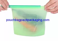 Silicon pack bag, reusable Zip Seal, Fresh Vegetable Packaging Silicone Bag for Food Storage supplier
