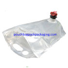 BIB big size transparent pouch with spout, bag in box, PA PE bag, crash proof supplier