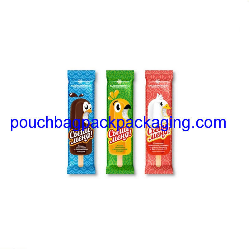 Ice bag pack plastic, long ice lolly packaging bag