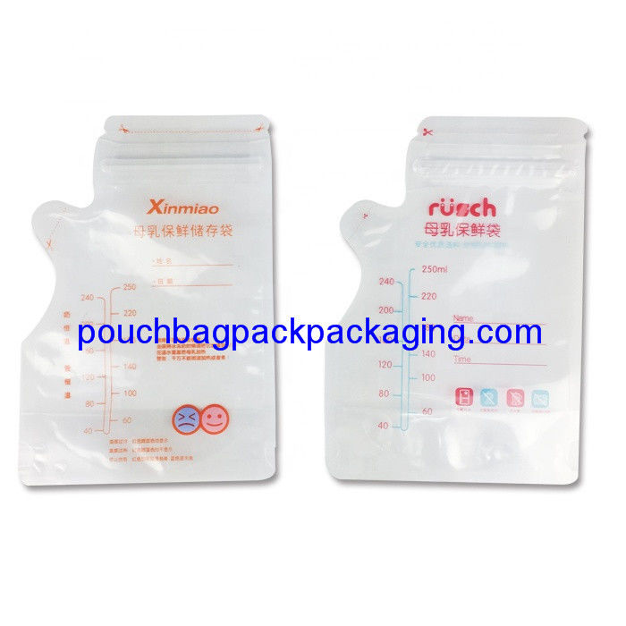 120 x 180 + 60 mm breast milk storage bag pack 250ml with thermal sensor from manufacturer supplier