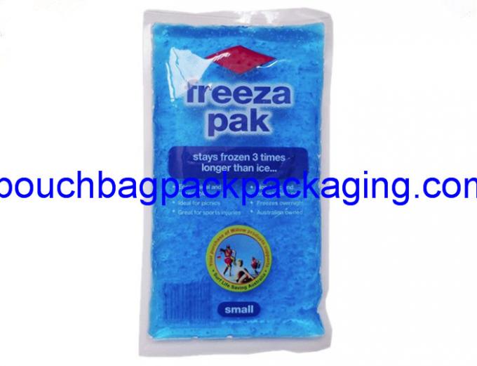 Cold ice pack bag, plastic ice pack pouch bag with custom printing