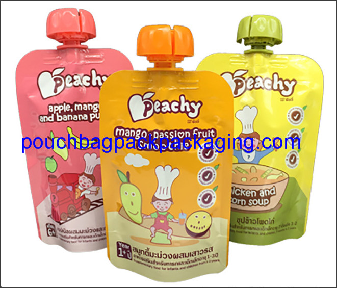 Fruit juice spout pouch, stand up pouch with spout for juice packaging 150 ml