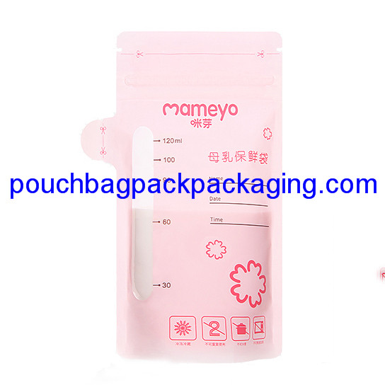 120ml breast milk storage bag 90 x 150 + 60 mm, food grade breast milk pouch bag