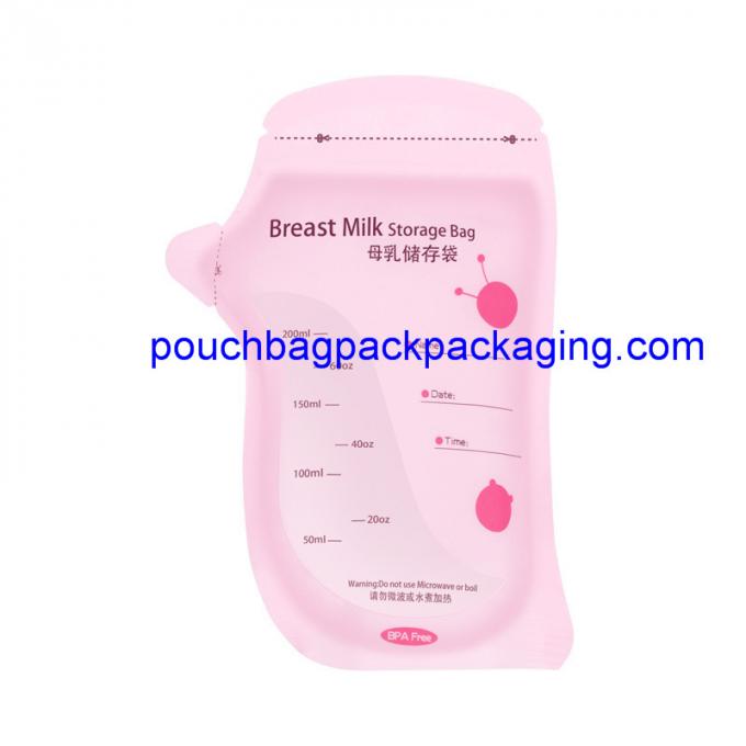 200 ml breast milk storage bag pack adorable shape double waterproof zip