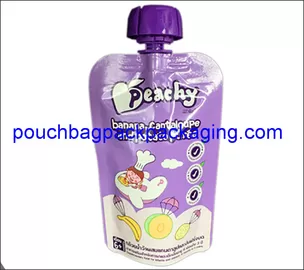 Juice packing bag with spout, stand up spout pouches plastic for food packaging