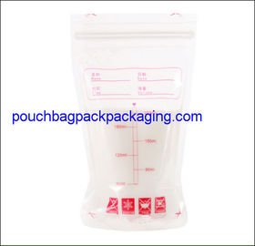 Printed Breastmilk storage packaging bag 200ml, food grade with zip top supplier