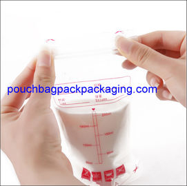 Printed Breastmilk storage packaging bag 200ml, food grade with zip top supplier