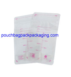 200ml breast milk storage bag pack, double waterproof zipper on top supplier