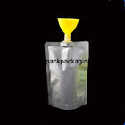 Free stand up spout pouch, laminated spout pouch for motor oil supplier