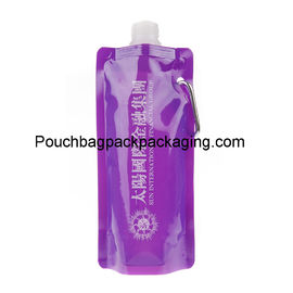 Plastic bottle pouch with spout, portable stand up pouch from China supplier