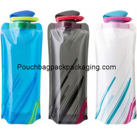 Plastic bottle pouch with spout, portable stand up pouch from China supplier