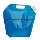 10 liter PE collapsible water container, stand up collapsible water bag plastic supplier