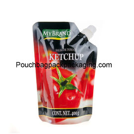 Custom stand up pouch with spout for Mayonnaise packaging from China supplier