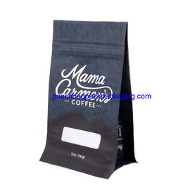 Custom Flat Bottom bag Pull Tab Zipper, stand up flat pouch with zipper supplier