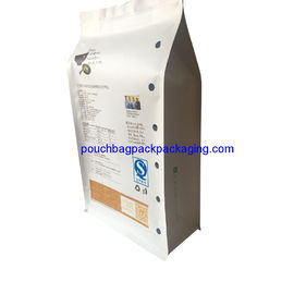 Standing Side Gusset flat bottom pouch, Quad Seal Flat Block bags supplier