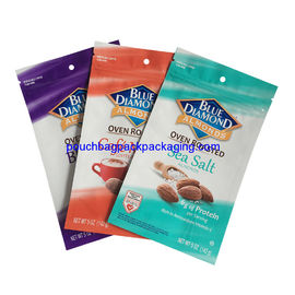 Custom stand up pouch with zipper, Printed Aluminum Foil standing zip bag for almond supplier