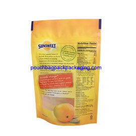 Brown stand up pouch with window and zip lock for food packaging supplier