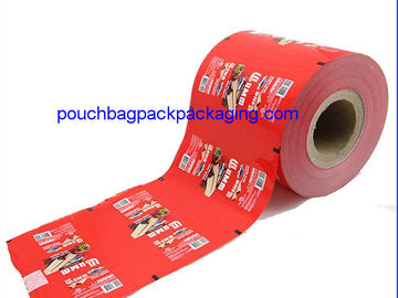 PET/PE plastic packaging film roll, laminated packing plastic roll for cookie supplier