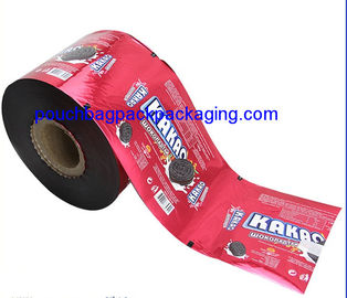 PET/PE plastic packaging film roll, laminated packing plastic roll for cookie supplier