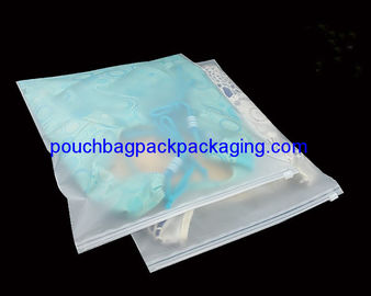 CPE / PPE slide zip garment bag, clothes bag with zipper on top supplier