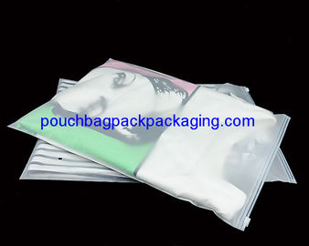 Slide zipper reusable CPE / PPE bag for wet bikini / underwear supplier