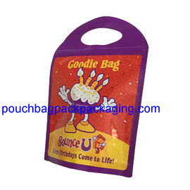 Zipper aluminium stand up bag, printed aluminium foil pouch bag with handle supplier