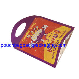 Zipper aluminium stand up bag, printed aluminium foil pouch bag with handle supplier