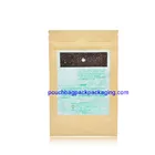 High quality Kraft Paper bag with Zip Lock Bags for food packaging supplier