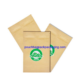 High quality Kraft Paper bag with Zip Lock Bags for food packaging supplier