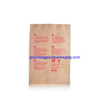 Printed kraft paper bag with zipper, zip lock stand up kraft paper bag supplier