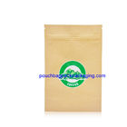Stand up kraft paper bag, printed doypack kraft paper bag with zipper supplier