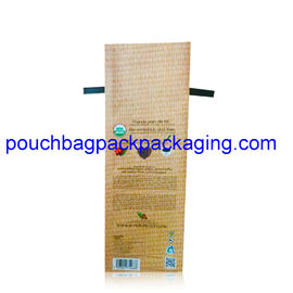 Kraft aluminium foil bag pack for coffee packaging with tin line supplier