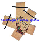 Kraft aluminium foil bag pack for coffee packaging with tin line supplier