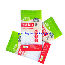 Custom zipper snack pack bag, snack packaging bag with zip lock on top supplier