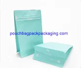 Block Square Flat Bottom bag, custom printing, with valve for coffee supplier