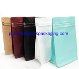 White stand up side gusset zipper bags square block flat pouch bag with zipper supplier