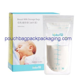 Breast Milk Freezer bag Self Standing Double Ziplock Plastic Liquid Leak Proof supplier