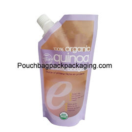 liquid spouted pouch packaging bag / stand up pouch / water bottle bag supplier