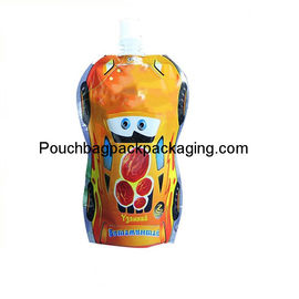 preformed juice spout bag, laminated juice bag with nozzle and spout supplier