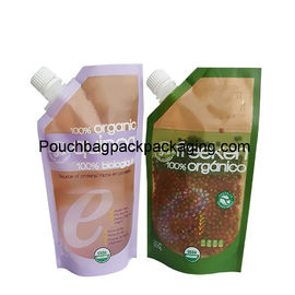 Stand up pouch with spout for beverage, reusable and foldable for liquid supplier