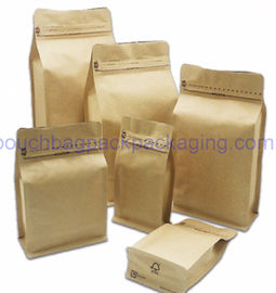 Kraft paper bag, stand up pouch with window and zip lock for food supplier