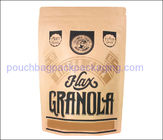 kraft paper packaging bag, aluminum foil stand up pouch with zip and notch supplier