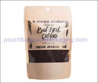 Kraft pack bag, stand up pouch bag with zipper top for food packaging supplier