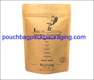 Stand up pouch, doypack with zip lock and tear notch for bird bait supplier