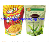 Zipper stand up pouch, Top zip lock plastic bag, Resealable aluminum foil bag for protein supplier