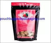 Resealable stand up pouch, matte foil mylar zip lock bags, doypack with window for soy bean 500g supplier