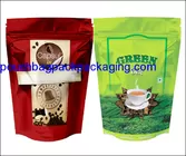 Stand up pouch with zip, doypack with zipper full printing for coffee 250g supplier